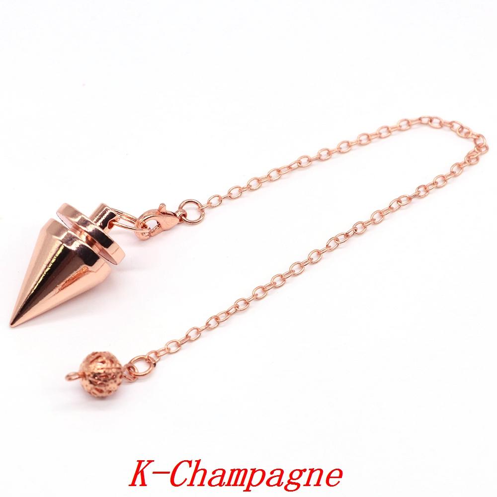 Metal Pendulum For Dowsing Divination Pendulos Spiral Cone Gold Color Copper Radiesthesia Pendulums Healing Pendule