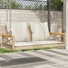 VidaXL Swing with Cushions Beige 109x62x40 Cm Braided Resin, Swing, Hanging Chair, Swing Seat, 368157