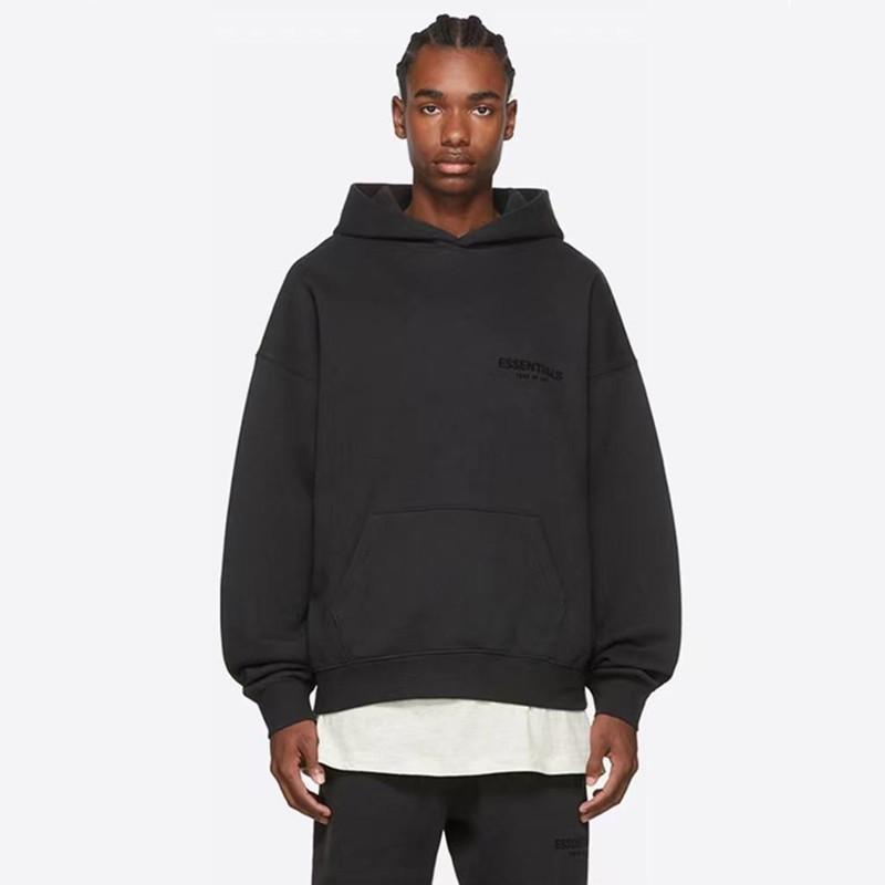 Heavyweight Cotton Drop Shoulder Hoodie - Trendy American Style Autumn Print for Men.