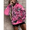 Autumn Winter Creative Colorful Animals 3D Digital Printed Women's Loose Fitting Pullover Hoodies Fashionable Long Sleeved Hoodies