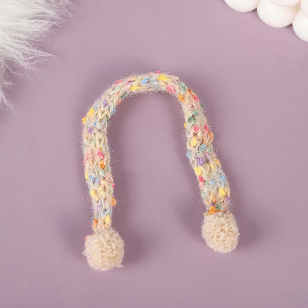 

Разноцветные мини-шарфы для вязания крючком, аксессуары для кукол из хлопка 15~20 см, детские подарочные игрушки белый