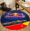 Red Bull Racing Muster Runder Teppich, Innen-/Außenmatte, für Picknick, Spielzimmer, Schlafzimmer, Büro, Wohnzimmer, Heimdeko Teppich, Geburtstagsgeschenk