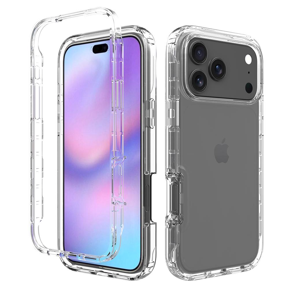 

For iPhone 17 Pro Max Case TPU PC 2 in 1 Dropproof Clear Phone Cover A