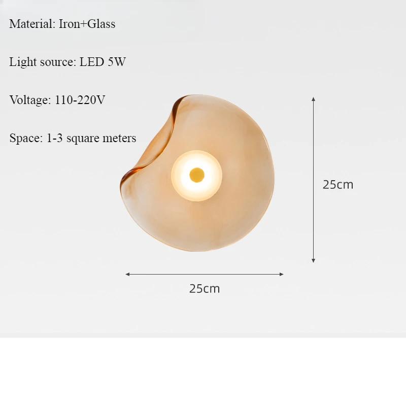 Modern Design Wall Light Glass Nordic Bedroom LED Light Restaurant Entrance Atmosphere Lighting Home Decoration Lighting Fixture