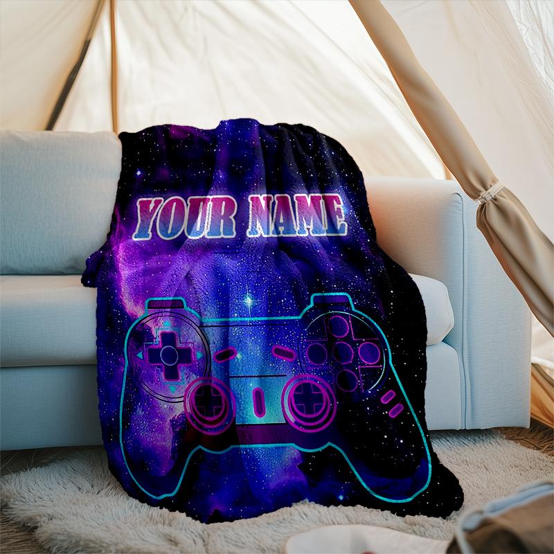 1PC Custom Name Galactic Controller outdooor Flannel blankets Patterns Throw Blanket All-Season Soft Gift for Couch, Bed, Camping gifts