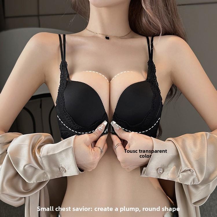Girls Summer Thin Sexy Beauty Back Without A Trace Before The Button Small Chest Gathered To Collect Auxiliary Milk Underwear