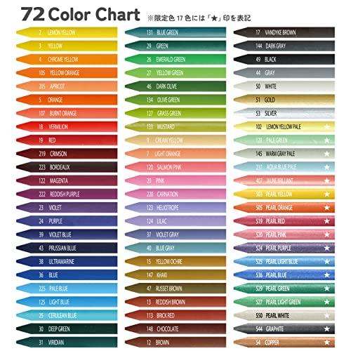 Sakura Cray-Pas Colored Pencils, Coupy Pencil Cube Box, 72 Colors, White, FY72BOX-WH, One Size