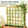 3 Tier Garden Planters with Trellis for Vine Climbing, Wooden Raised Beds, 95x95x110cm, Brown