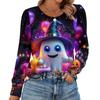 Women's Halloween Print Fashionable Long-sleeved Top