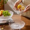 Light Luxury Glass Fruit Plate, Living Room Home Coffee Table, Modern Simple High-Footed Dried Fruit Snack Plate, Reception Fruit Plate