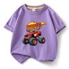 Children's Pure Short Sleeved Tshirt Blaze And The Monster Machines Kids Cartoon Tee Boys Girls Summer O-Neck Tee Tops