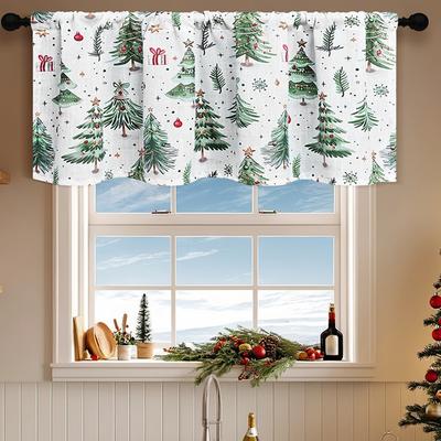 Klares Druckdesign Verdunkelungs-Raumteiler Vorhang Weihnachten Kurzer Vorhang