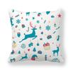 Creative And Unique Christmas Deer Digital Printing Short Plush Pillow Covers For Car Sofa Office Cushion Cover Home Goods
