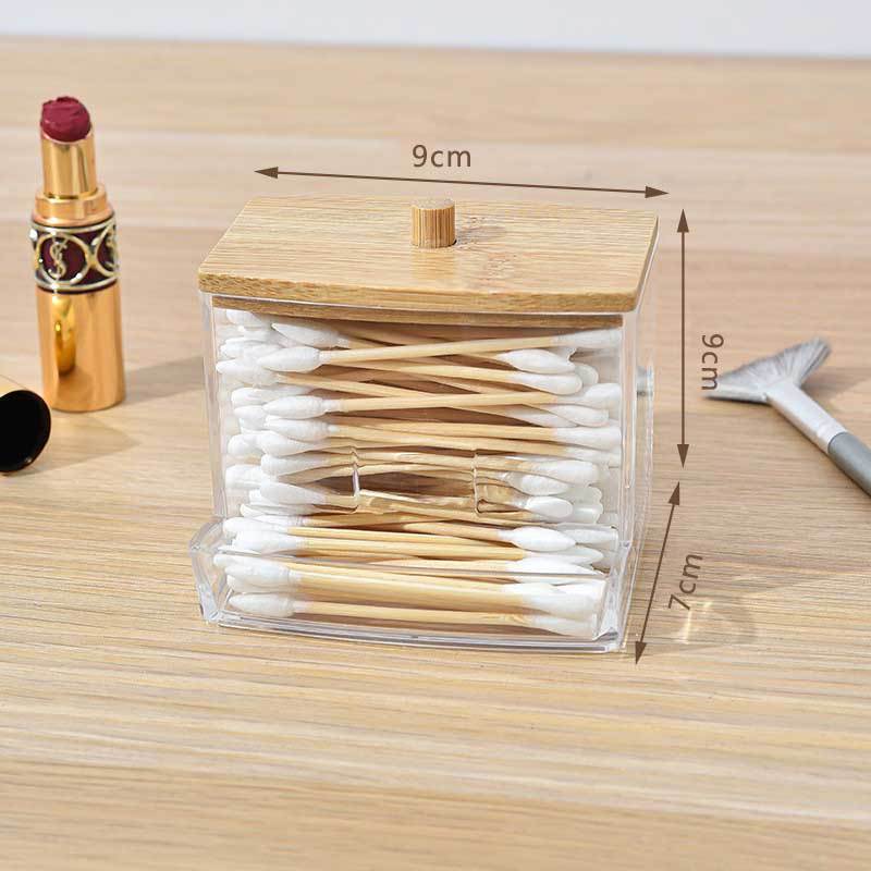 Cotton Swab Storage Box Dispenser Cotton Pad Holder with Lid, Bathroom Storage Container Art Supply Storage Box and Organizer