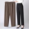 Large Size In the Elderly Mother Pants Autumn and Winter Fleece Outer Wear Plus Fat Increase 100kg Fat Straight Pants