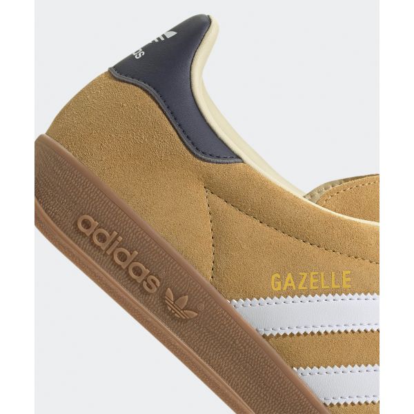 adidas Gazelle Indoor Oat Unisex Sneakers Tan Cloud-White Shadow-Navy JI3523