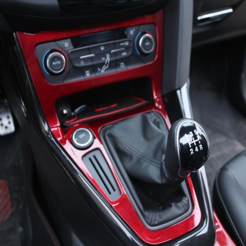 Car Center Console Air Conditioning AC Switch Panel Sticker Decoration Cover Trim for Ford Focus 3 MK3 2015-2018 LHD Accessories