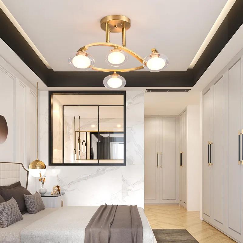 New led Ceiling Lights For Living Room Bedroom Home Golden&BLack by sala Modern Led Ceiling Lamp Home Glass Lampshade Lighting