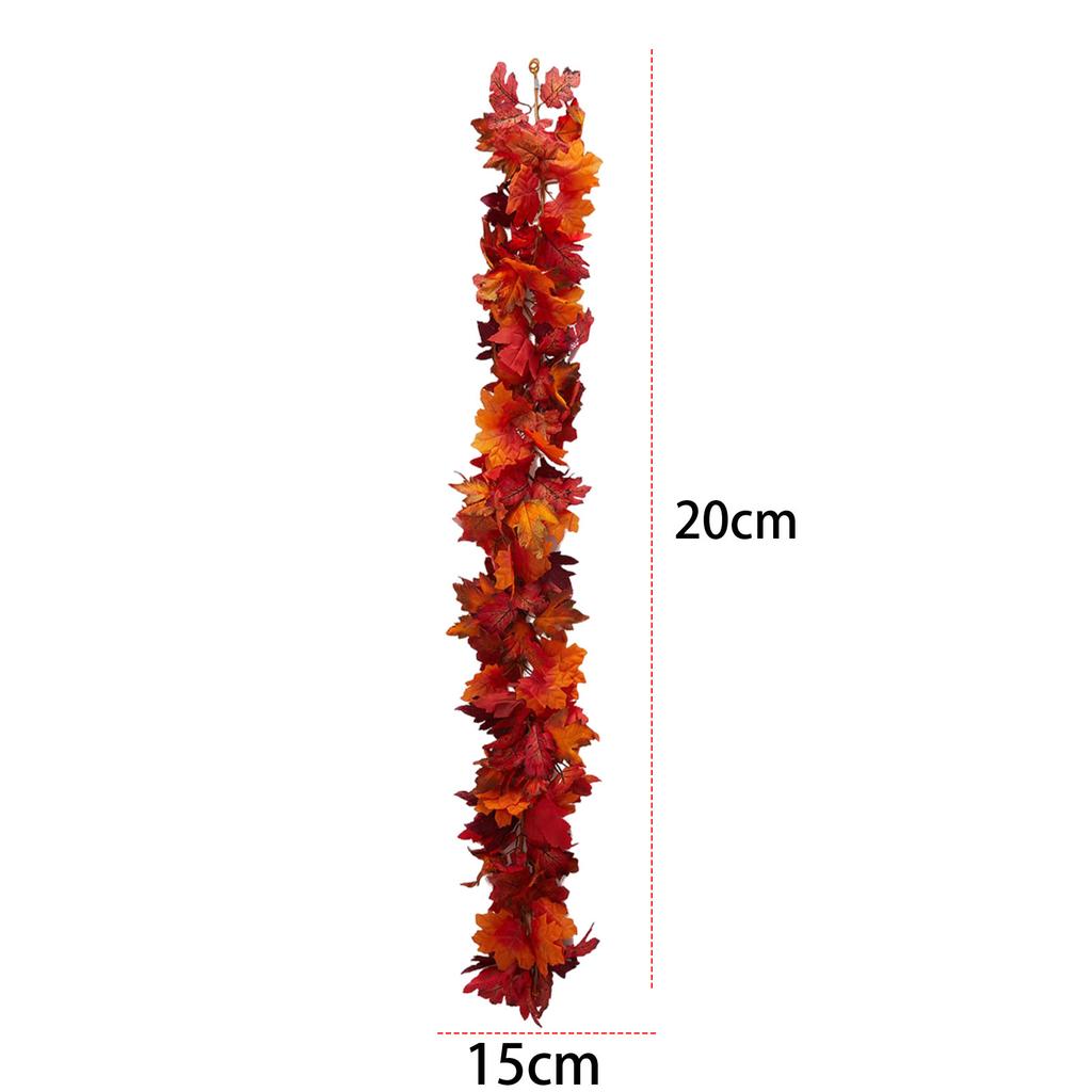 Fall Maple Leaf Garland Multi-Purpose Artificial Autumn Foliage Garland Thanksgiving Door Wreath for Fireplace Party Christmas