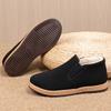 New Winter Style Old Beijing Cloth Shoes with Fleece and Thickened Warmth Boots, Soft-soled Anti-slip Cotton Shoes