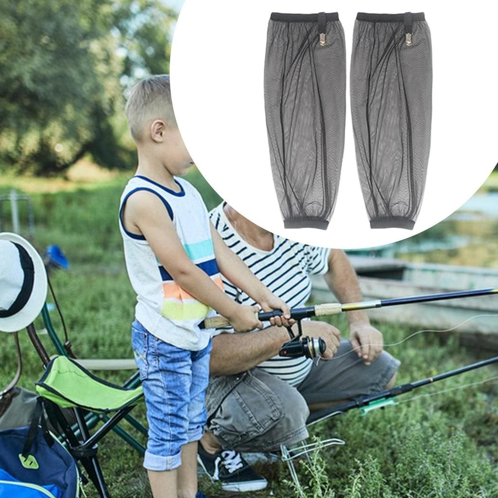 Net Arm Sleeves Covers with Dense Mesh for Outdoor Activities Camping Backpacking
