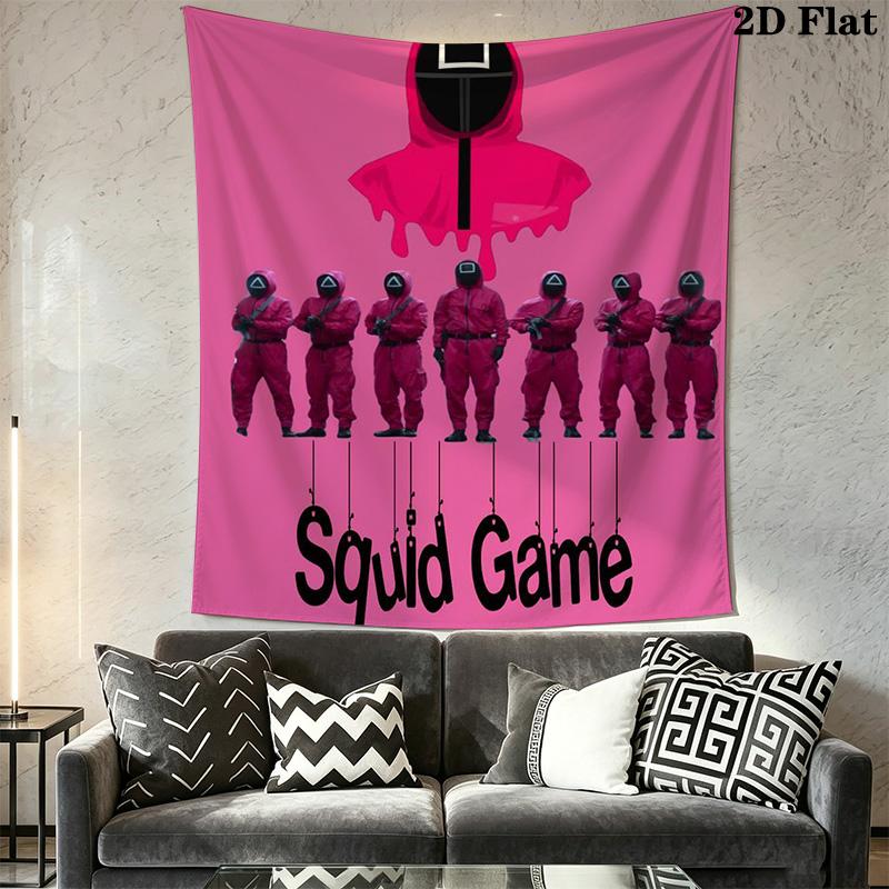 Squid Game print Pattern Home Decor Tapestry, Wall Hanging, Decorative RV Wall Cloth.ZGT0914327
