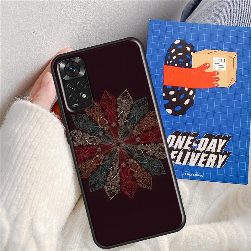 Flowers Mandala Floral Case For Redmi Note 12 Pro Cover For Redmi Note 11 10 Pro 8 9 8T 9S 10S 11S 12S 9C 10C 12C