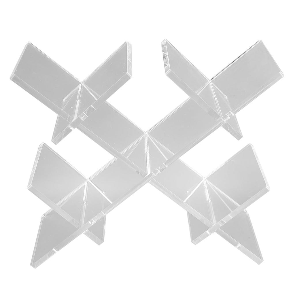 Stojak na wino blatowy kratowy wolnostojący uchwyt na 5 butelek wina przezroczysty akrylowy blatowy wino