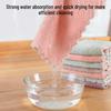 Water-Absorbent, Oil-Repellent Coral Fleece Dish Cloth: Thick, Lint-Free Kitchen Cleaning Tool