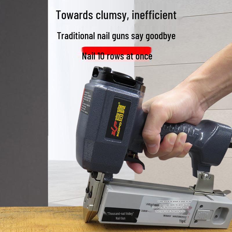 Gaobao Pneumatic Nail Gun F30 for Woodworking and Decoration with Continuous Firing Capability.