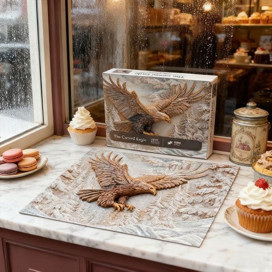 1000Pcs/Set Carved Eagle Jigsaw Puzzle Bald Eagle Puzzle Challenge Game Educational Eagle Wildlife Art