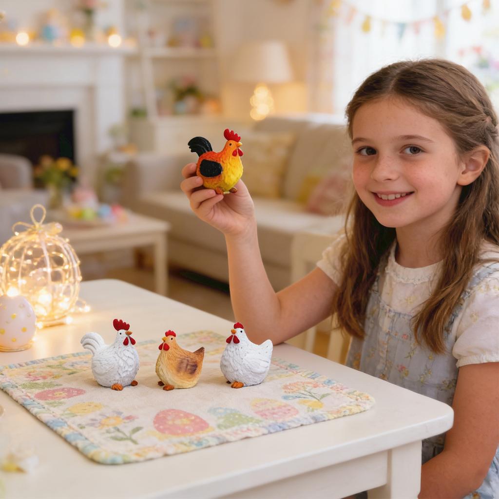 Easter Independent Adorable Chick Set Indoor/Outdoor Decorative Resin Ornament