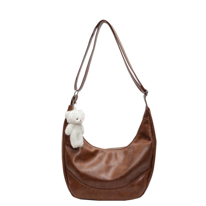 Ielgy Retro Dumpling Bag All-Match One-Shoulder Messenger Casual Large-Cap