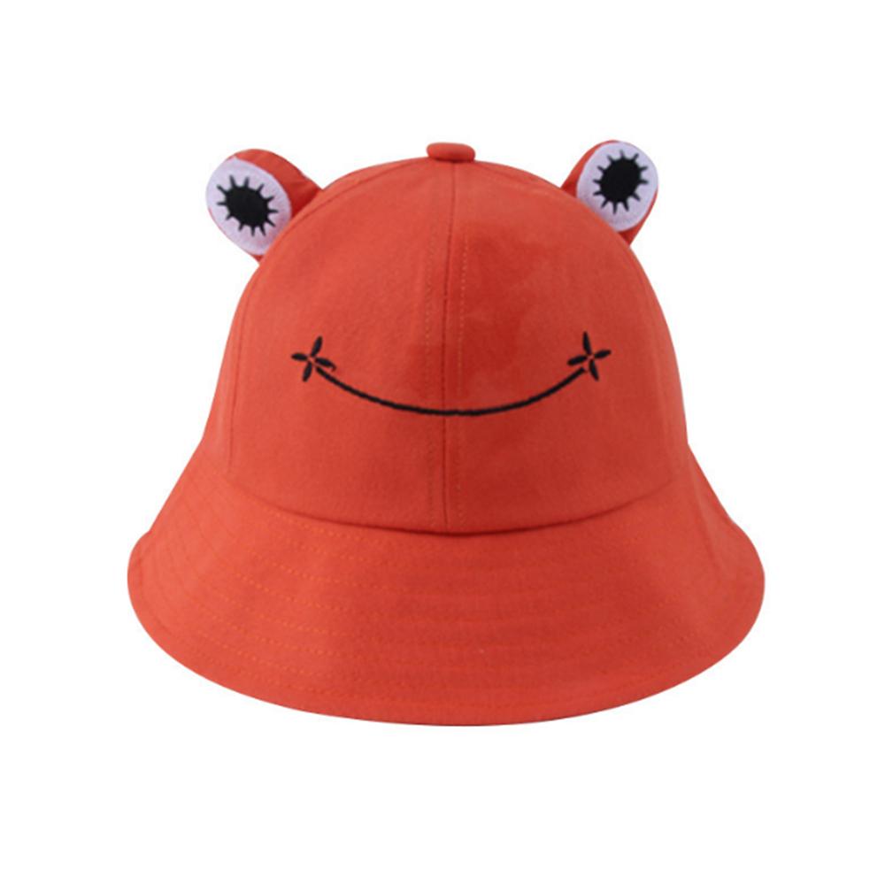 Cute Froggy Bucket Hat Panama Fishing Cap for Outdoor Sun Protection