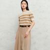 Lyocell Blend Slit A-Line Maxi Skirt