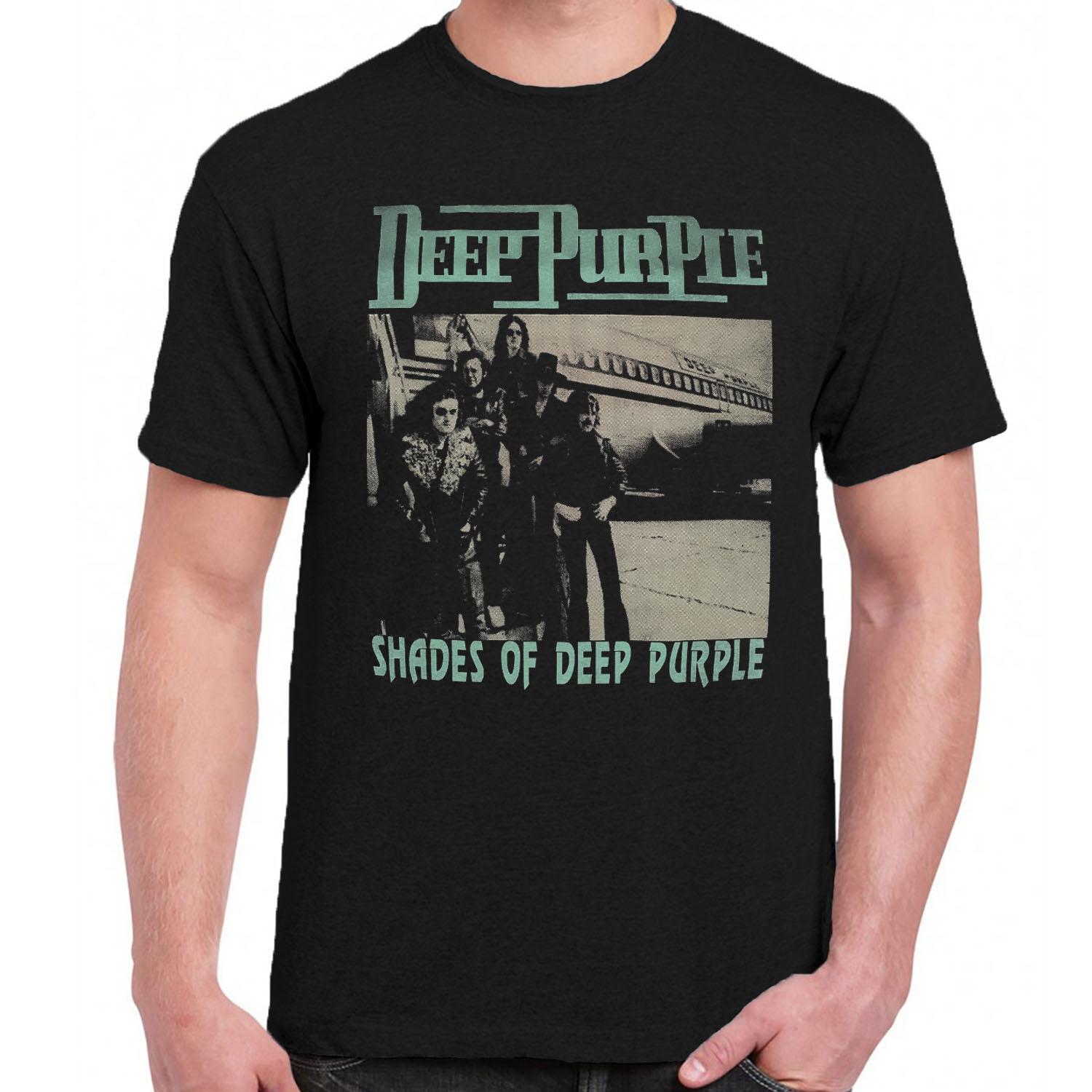 

Deep Purple Band - graphics Men s T-Shirt Unisex O-Neck Cotton Short Sleeve Y2k Oversized Fashion Popular Vintage Tee fans gifts S разноцветный