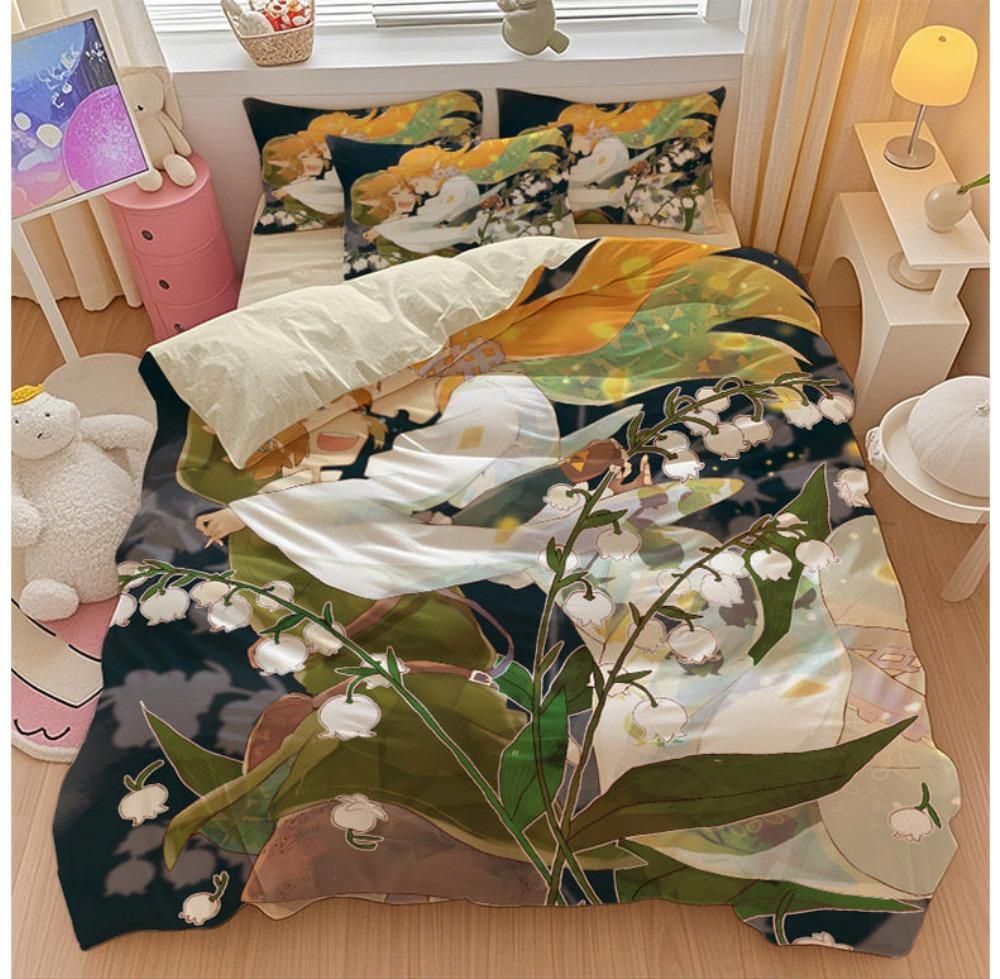 

Cartoon Princess Zelda Anime Duvet Cover pillowcase Bedroom Decoration ChildrenGift Single Double Large SizeZip Duvet Cover 90x200cm