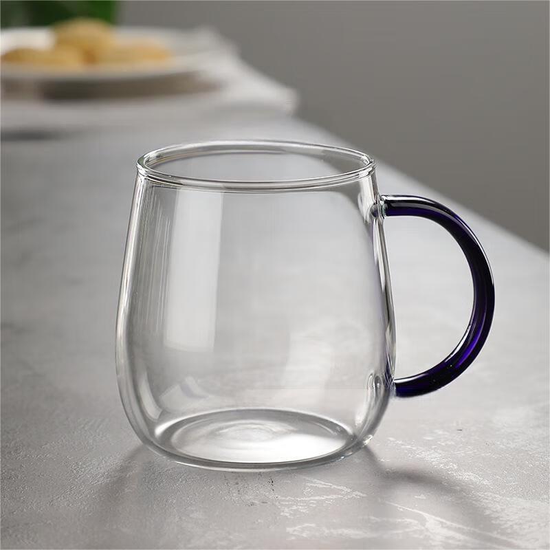 Transparent High Borosilicate Glass Mushroom Cup with Handle