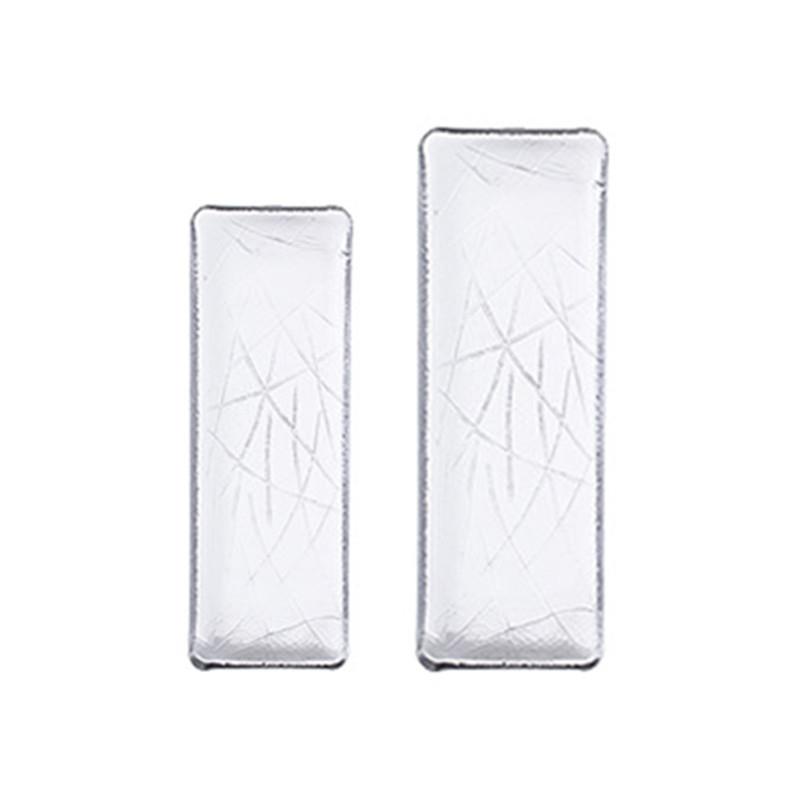 Transparent Glass Plate Japanese Izakaya Sashimi Sushi Afternoon Tea Dessert Cake Kitchen Rectangular Tableware