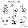 62KD Wrought Iron Dog Sculpture Minimalist Art Desktop Ornament Metal Animals Statue