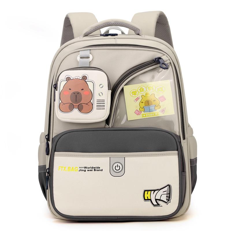 School Bag for Primary School Students To Reduce the Burden and Protect the Spine Backpack, Lightweight and Large-capacity Children's Backpack.