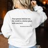 You Are Enough Casual Round Neck Long Sleeve Printed Plus Velvet Hoodie