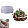 Premium Silicone Planter Mold For Resin Crafts With Realistic Wood Texture And Easy Demolding