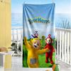 Teletubbies Customize Text Beach Towel High Absorbency & Quick-Dry Ideal for Travel Outdoor Swim Pool Yoga Surf Camping Hiking Gym Gift Holiday