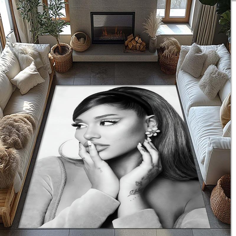 Miękki Kryształowy Aksamitny Dywanik Podłogowy, Antypoślizgowy Dekoracyjny Dywan Ariana Grande, Pluszowa Mata Obszarowa Do Dekoracji Wnętrz Domu