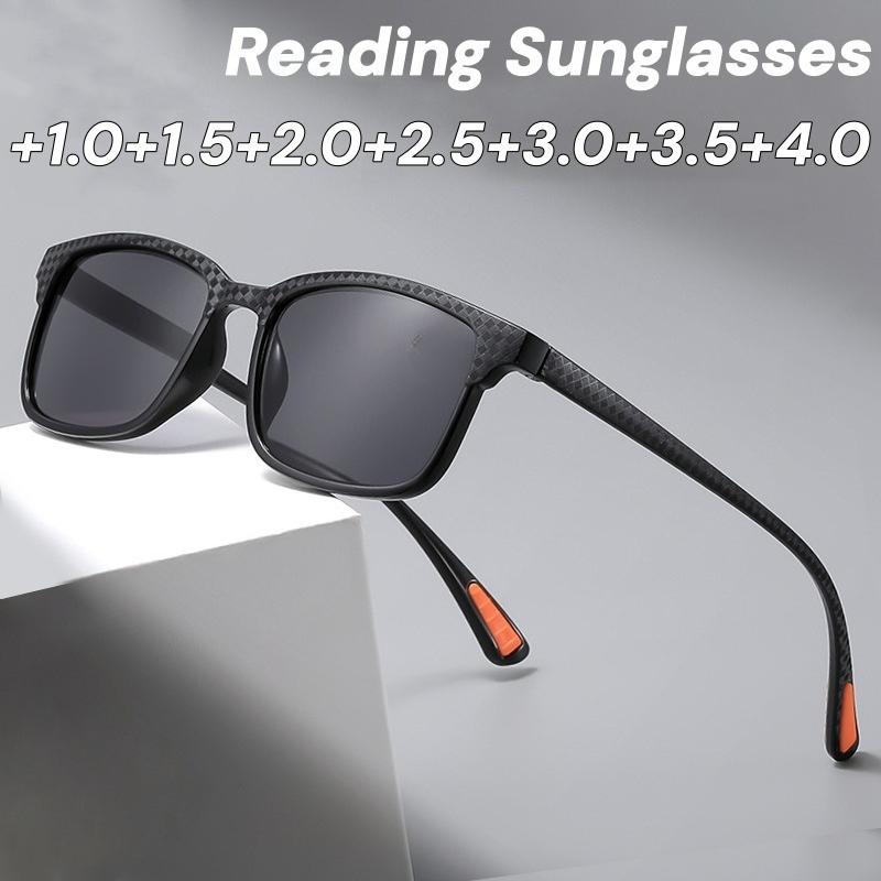 Men's Classic Square Frame Reading Glasses Sunglasses Neutral New Fashion High-definition Anti-blue Light Presbyopia Glasses
