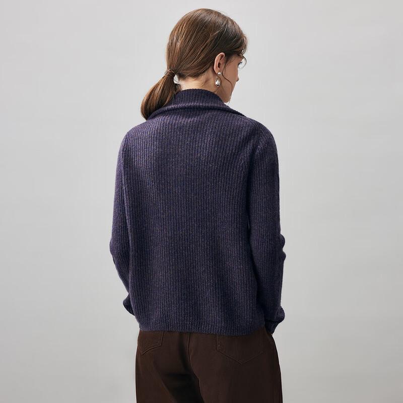 Komengboka Women's Thick Cashmere Zipper Cardigan