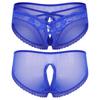 Men Crotchless Briefs Gay Sissy Lingerie Sheer Lace G-string Panties Bowknot Hollow Out Underpants Underwear Nightwear