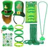 Completed Festival Day Attire For Adults Festival Gathering Outfit Set with Hat Glasses For Adults Green Theme Costume