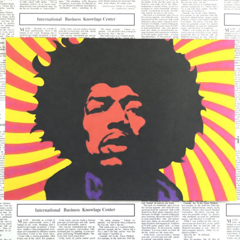 Jimi Hendrix Retro Rock Band Decorative Poster